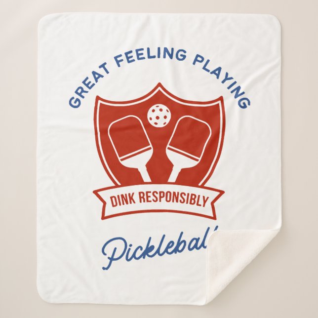 Pickleball cool design to wear sherpa blanket (Front)