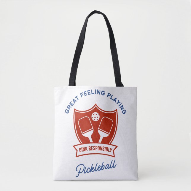 Pickleball cool design to wear tote bag (Front)