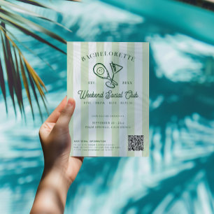 Pickleball Country Club   Bachelorette Weekend Invitation