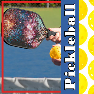 Pickleball Court Bangers Colourful Fireworks Paddle