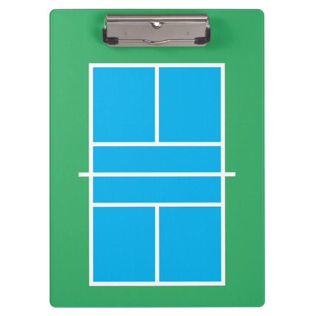 Pickleball court clipboard for coaching lessons (Front)