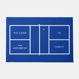 Pickleball Court Personalised Text Doormat