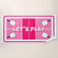 Pickleball Court Pink on Pink Personalized