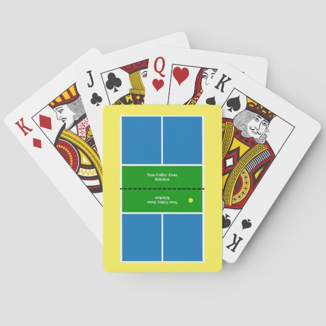 Pickleball Court Playing Cards (Back)