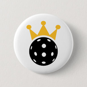 Pickleball crown 6 cm round badge