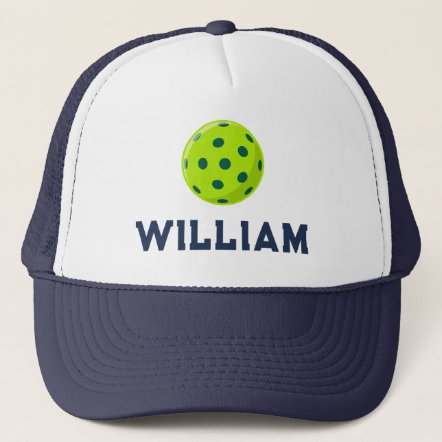 Pickleball Custom Name, Text, Monogram | DIY Trucker Hat (Front)