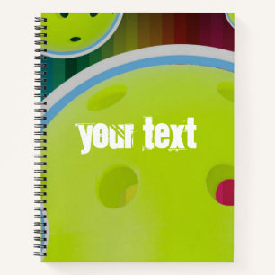 Pickleball Customise Personalise Pickle Ball Fun Notebook