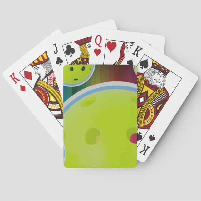 Pickleball Customise Personalise Pickle Ball Fun Playing Cards (Back)
