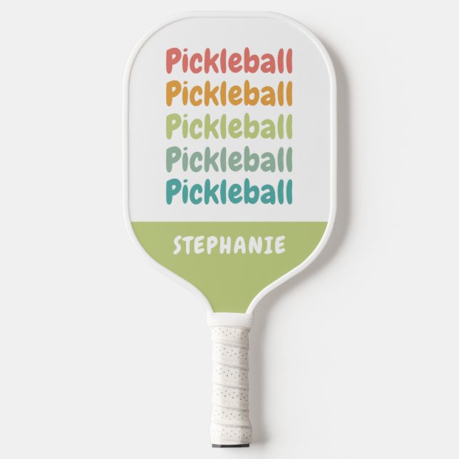 Pickleball Cute Pickleball Player Personalized Pickleball Paddle (Front)