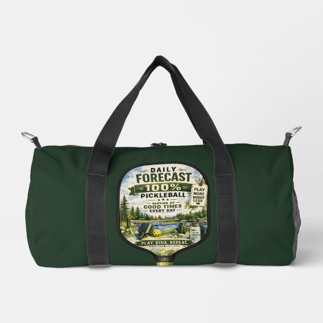 Pickleball Daily Forecast Duffle Bag (Front)