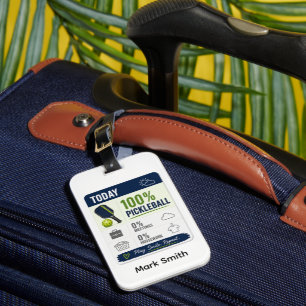 Pickleball Daily Forecast Luggage Tag
