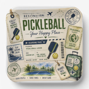 Pickleball daily life Forecast Paper Plate