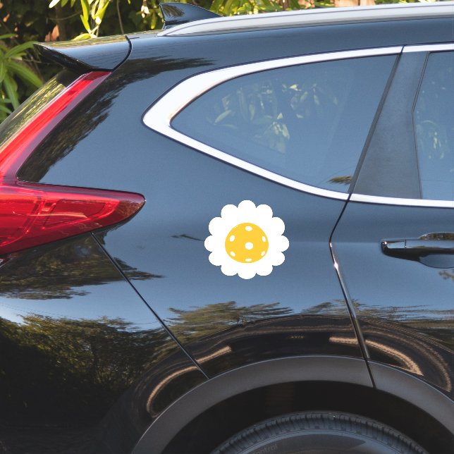 Pickleball daisy cute car sticker (Car Back)