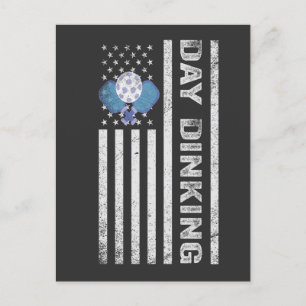  Pickleball Day Dinking American Patriotic Flag   Postcard