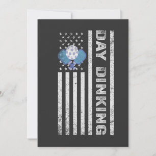  Pickleball Day Dinking American Patriotic Flag   Thank You Card