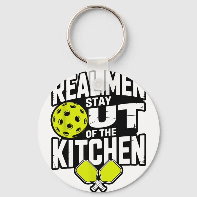 Pickleball design for men boys pickle ball key ring (Front)