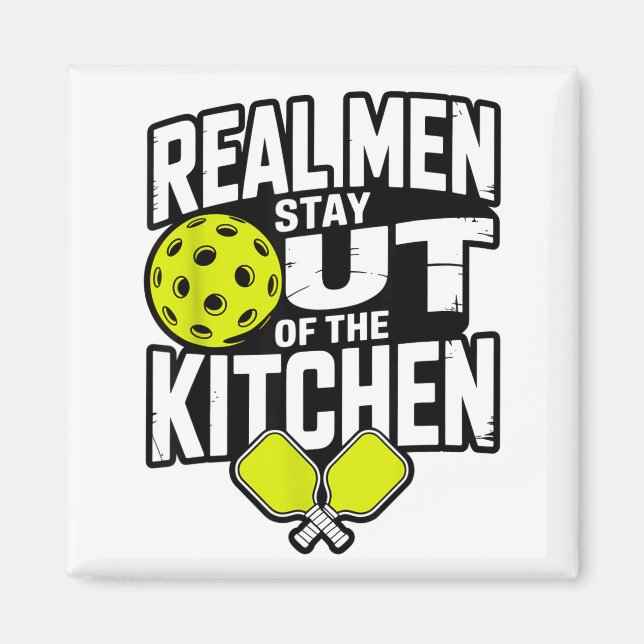 Pickleball design for men boys pickle ball magnet (Front)