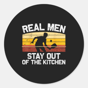 Pickleball Design For Men Boys Pickle Ball Pickleb Classic Round Sticker