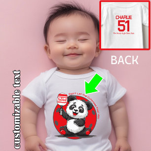 Pickleball Dink Like a Panda Baby Bodysuit