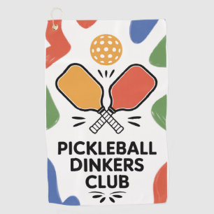 Pickleball Dinkers Club Paddle Graphic Sports Golf Towel