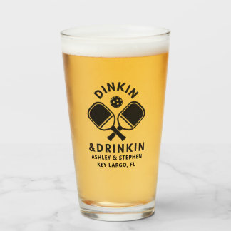 Pickleball Dinkin & Drinkin Pint Glass