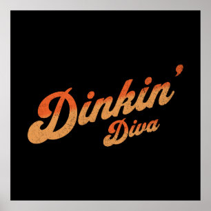 Pickleball Dinking Diva pickle ball Poster