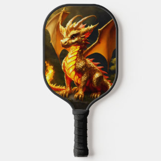 Pickleball Dragon: A Design Fusion of Fire and Pad Paddle
