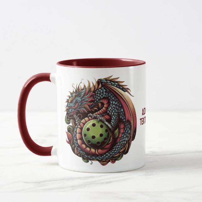 Pickleball Dragon For Paddleball Players Mug (Left)