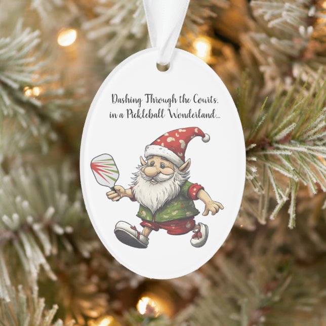 🎄  Pickleball  Dwarf's Holiday Match 🎄 Ornament (Tree)