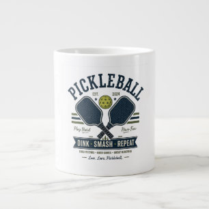 Pickleball Eagle Vintage Retro Shirt – Brave & Fea Large Coffee Mug
