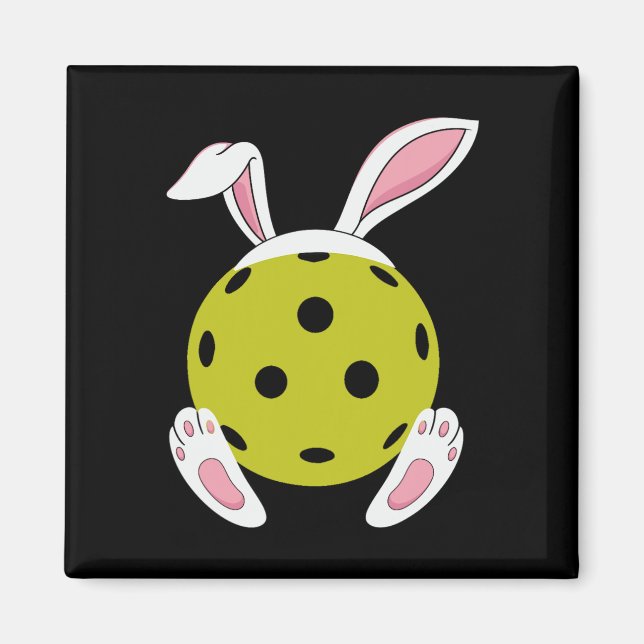 Pickleball Easter Egg Hunting Bunny Pickleball Eas Magnet (Front)