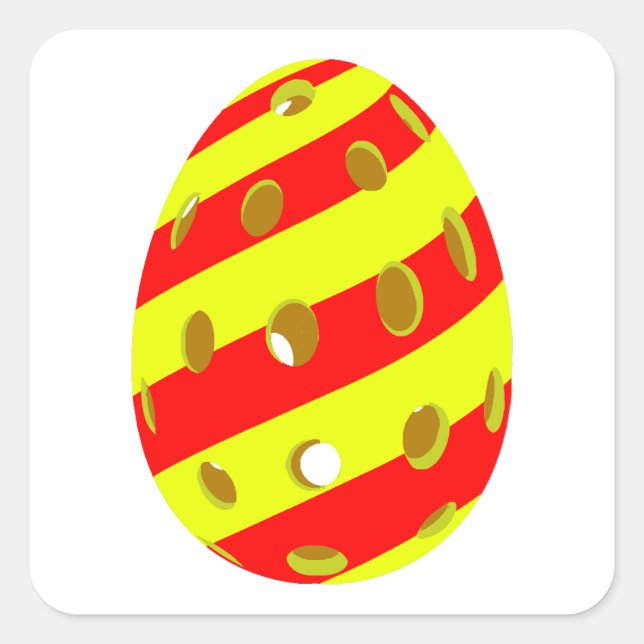 Pickleball Easter Egg Square Sticker (Front)