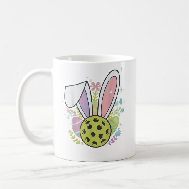 Pickleball Easter T-Shirt Coffee Mug (Left)