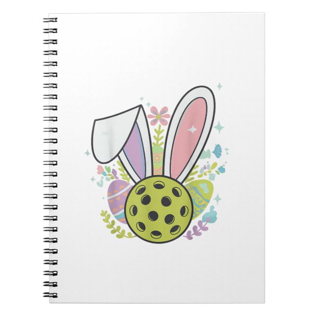 Pickleball Easter T-Shirt Notebook (Front)