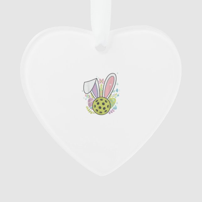 Pickleball Easter T-Shirt Ornament (Front)
