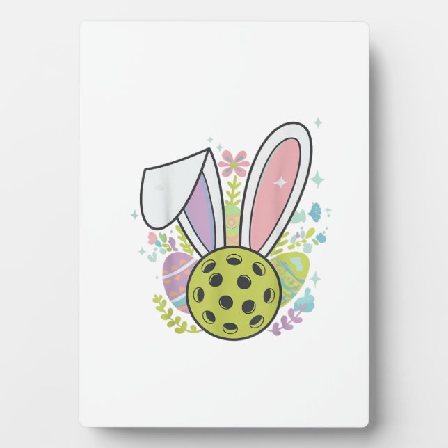 Pickleball Easter T-Shirt Plaque (Front)