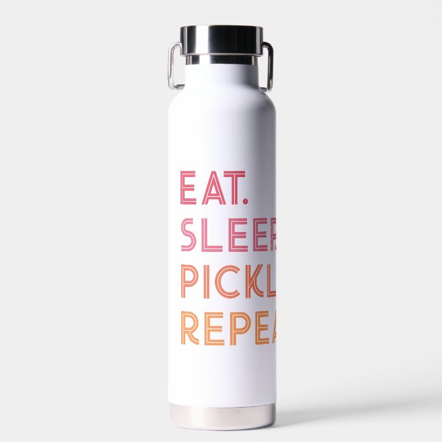 Pickleball: Eat Sleep Pickleball Repeat  Water Bottle (Front)