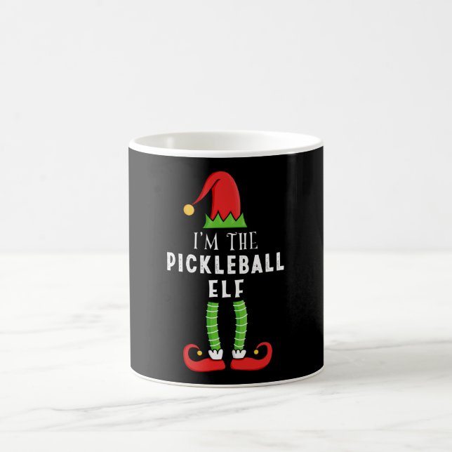 Pickleball Elf Christmas Matching Family Gift Coffee Mug (Center)