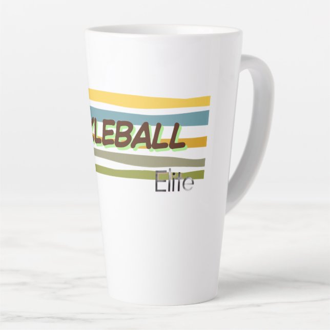 Pickleball Elite player sport Latte Mug (Right Angle)