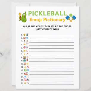 Pickleball Emoji Pictionary Game