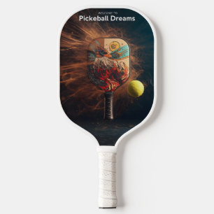 Pickleball Energy Swirl – Abstract Motion Poster Paddle