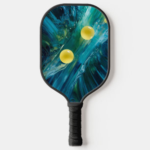 Pickleball Energy Swirl – Abstract Motion Poster Paddle