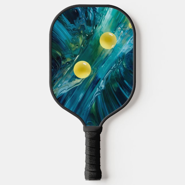 Pickleball Energy Swirl – Abstract Motion Poster Paddle (Front)