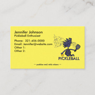 Pickleball Enthusiast Business Card