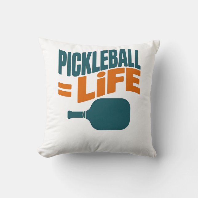 Pickleball Equals to Life Funny Player Cushion (Front)