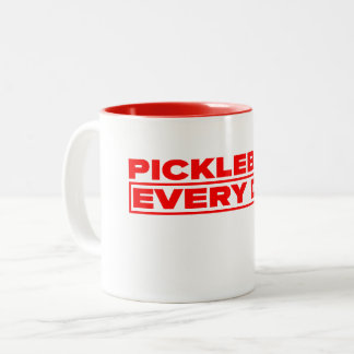 Pickleball Everyday White and Red Mug