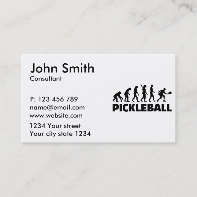 Pickleball evolution business card (Front)