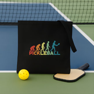 Pickleball Evolution Funny Custom Name or Text Tote Bag