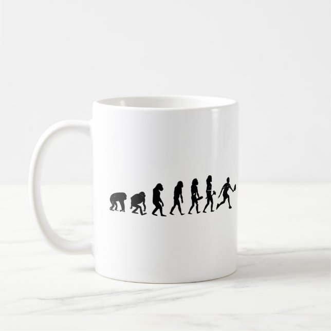 Pickleball Evolution Funny Pickleball  Coffee Mug (Left)