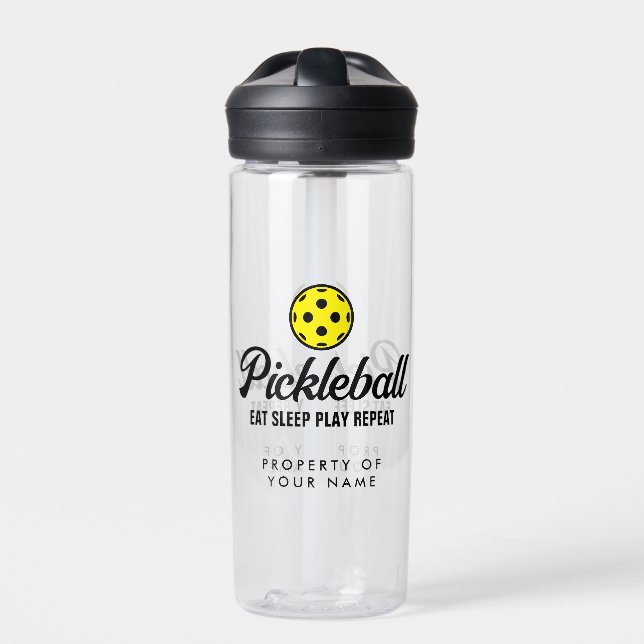 Pickleball fan custom plastic water bottle gift (Front)